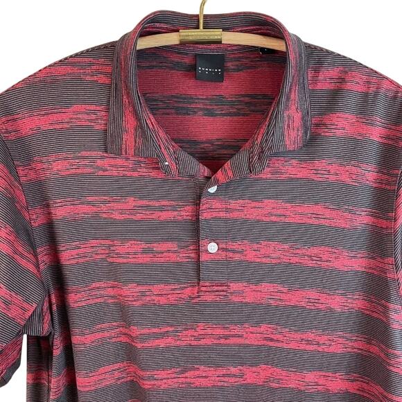 Dunning Golf Stripe Polo Shirt Size Large - Picture 2 of 8